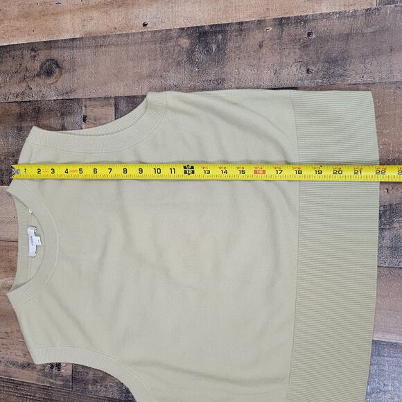 Vince Womens Large Ivory Green Wool Cashmere Blend Sweater Vest V031579537 - Picture 8 of 8